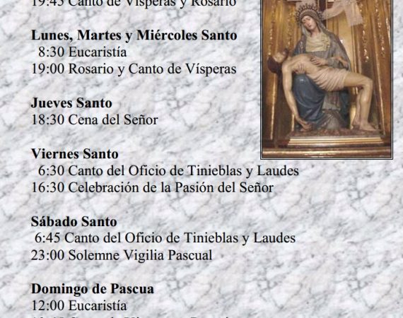 Horario Semana Santa